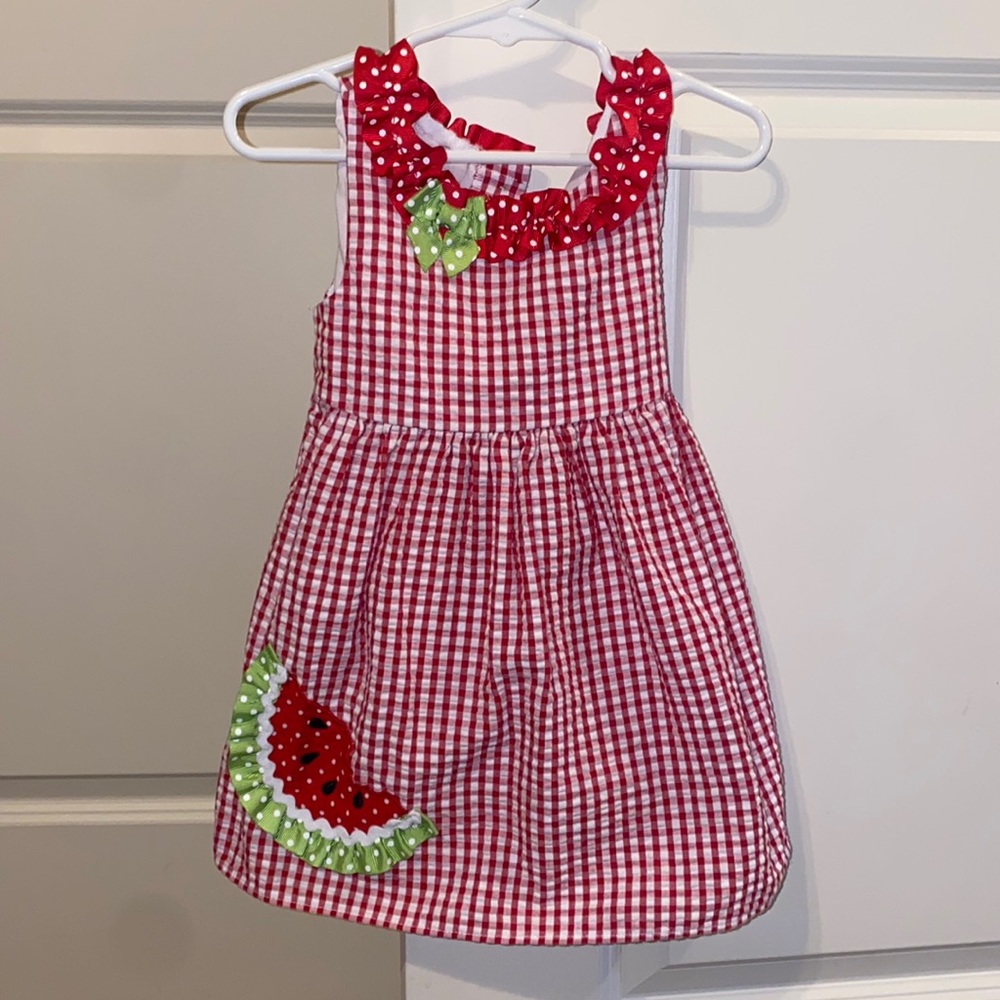 Watermelon searsucker red and white